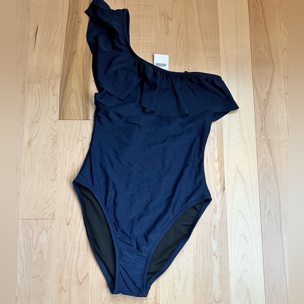 J Crew Factory navy blue swim suit